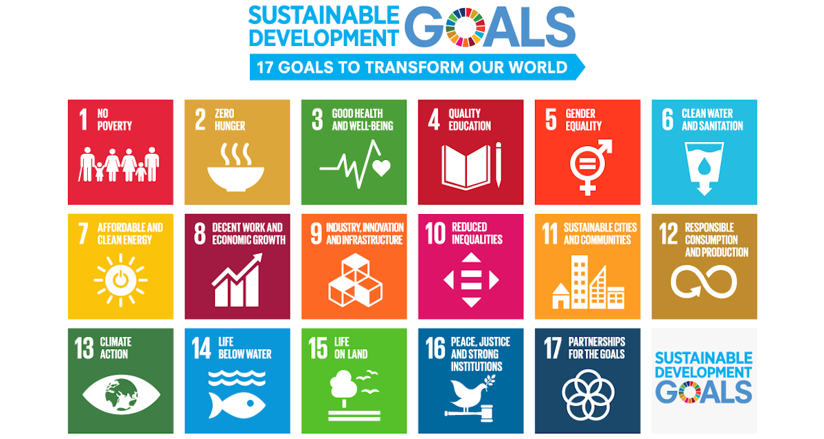 SDGs Sustainable Development GOALS 17 goals icon